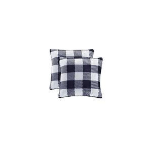 CHARTER CLUB White Plaid 18 X 18 Decorative Pillow